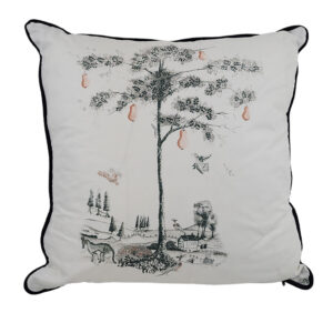 Andrew Martin, Travellers Tales Cool Charcoal Cushion