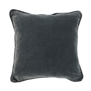 Florence & Joy Collection - Vivienne Cushion, made using plush grey fabric.