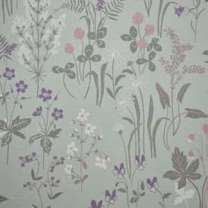 Sandberg, Flora Turquoise Wallpaper