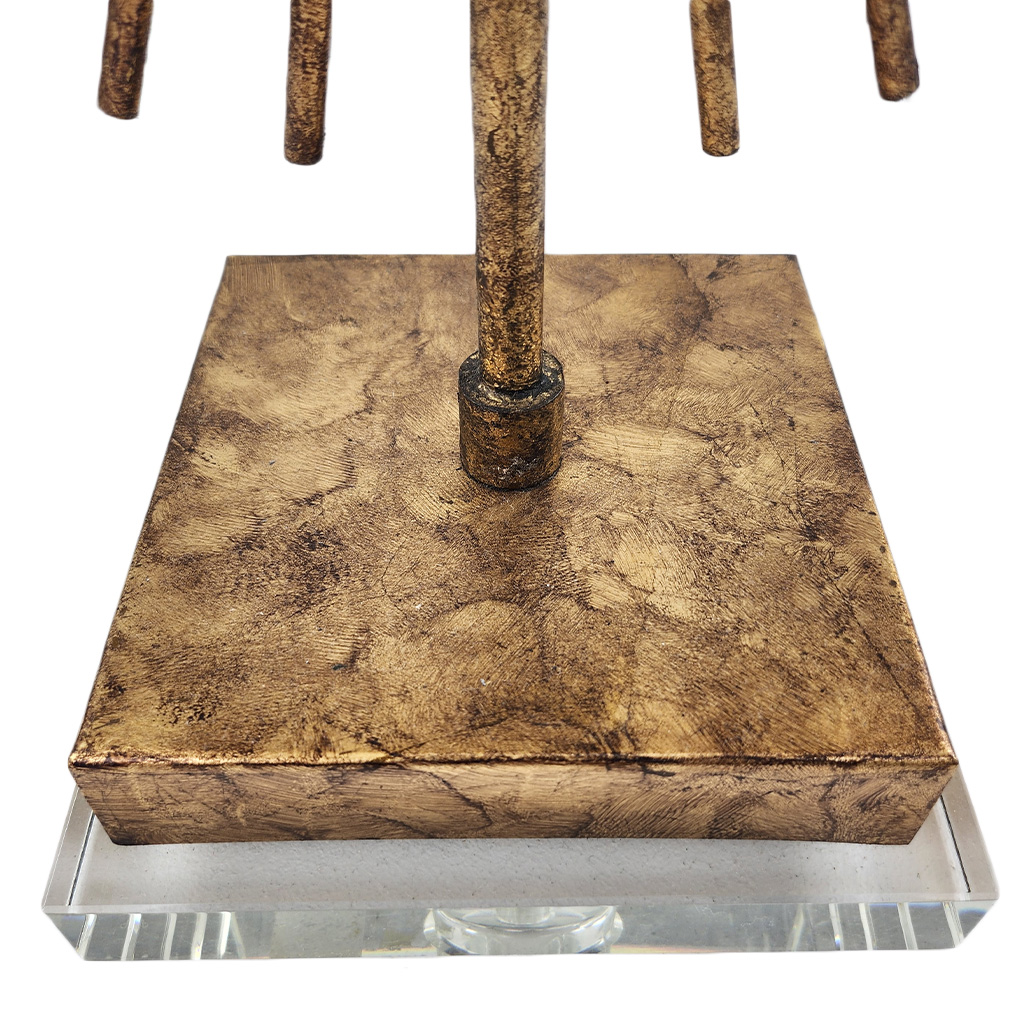 Gilded Nola, Sun King Distressed Gold Table Lamp - Image 5